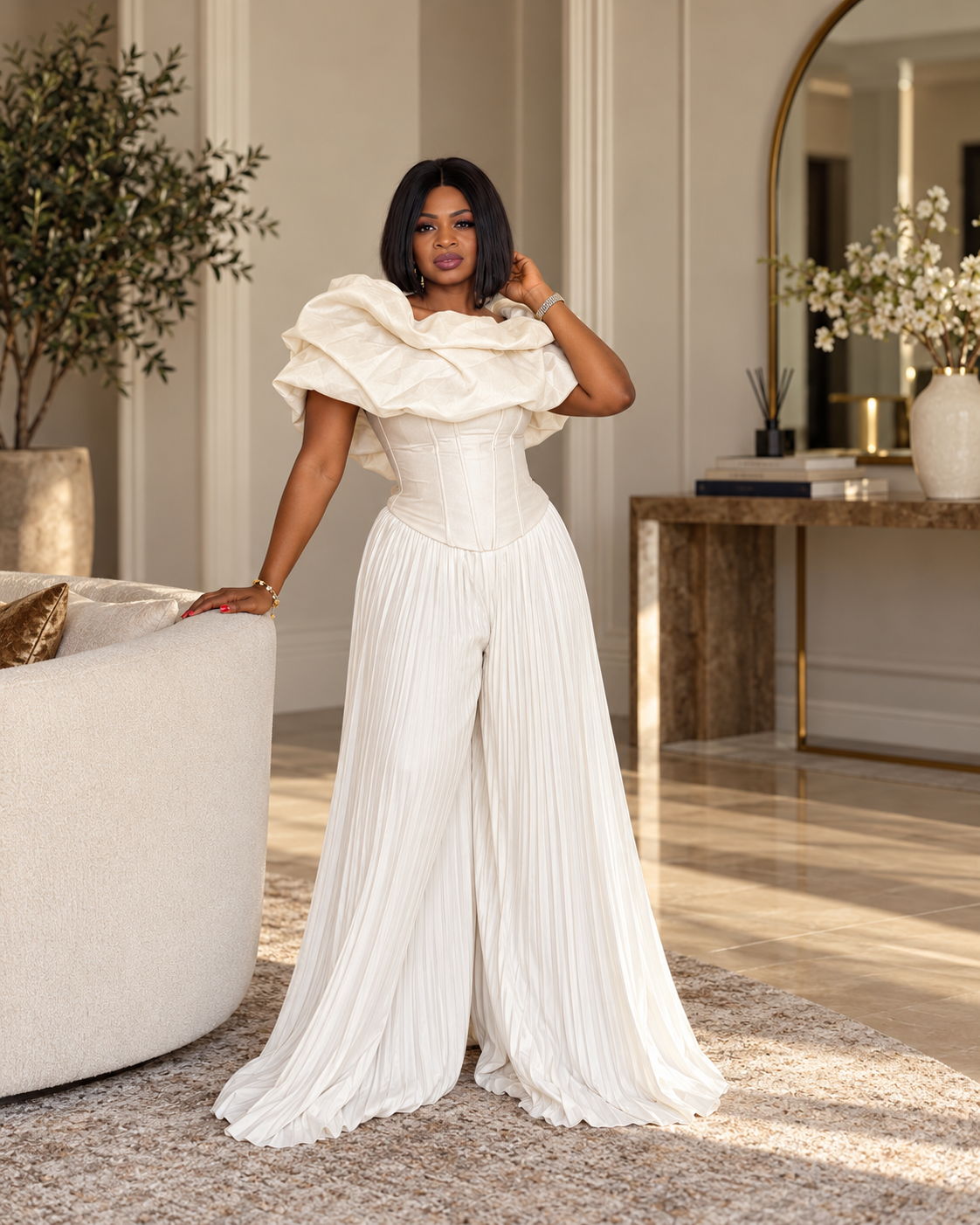 The Amara Pleated Palazzo Pants